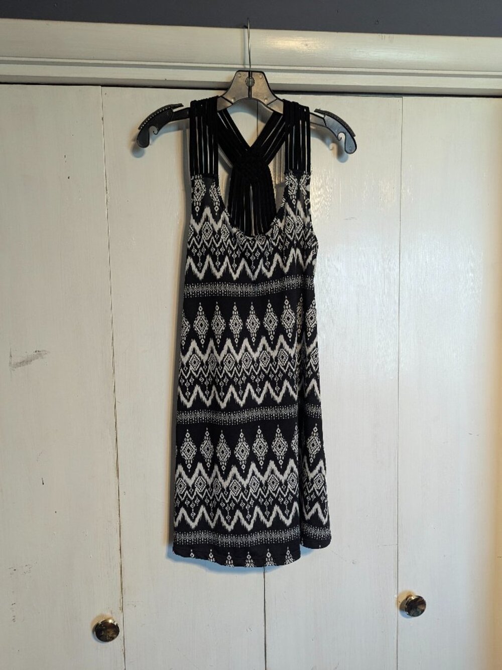 Portocruz, Black and White Dress, Size M